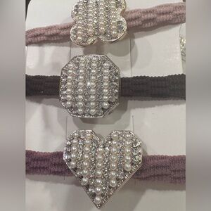 Hair Ties - Faux Pearl- Set Of 3